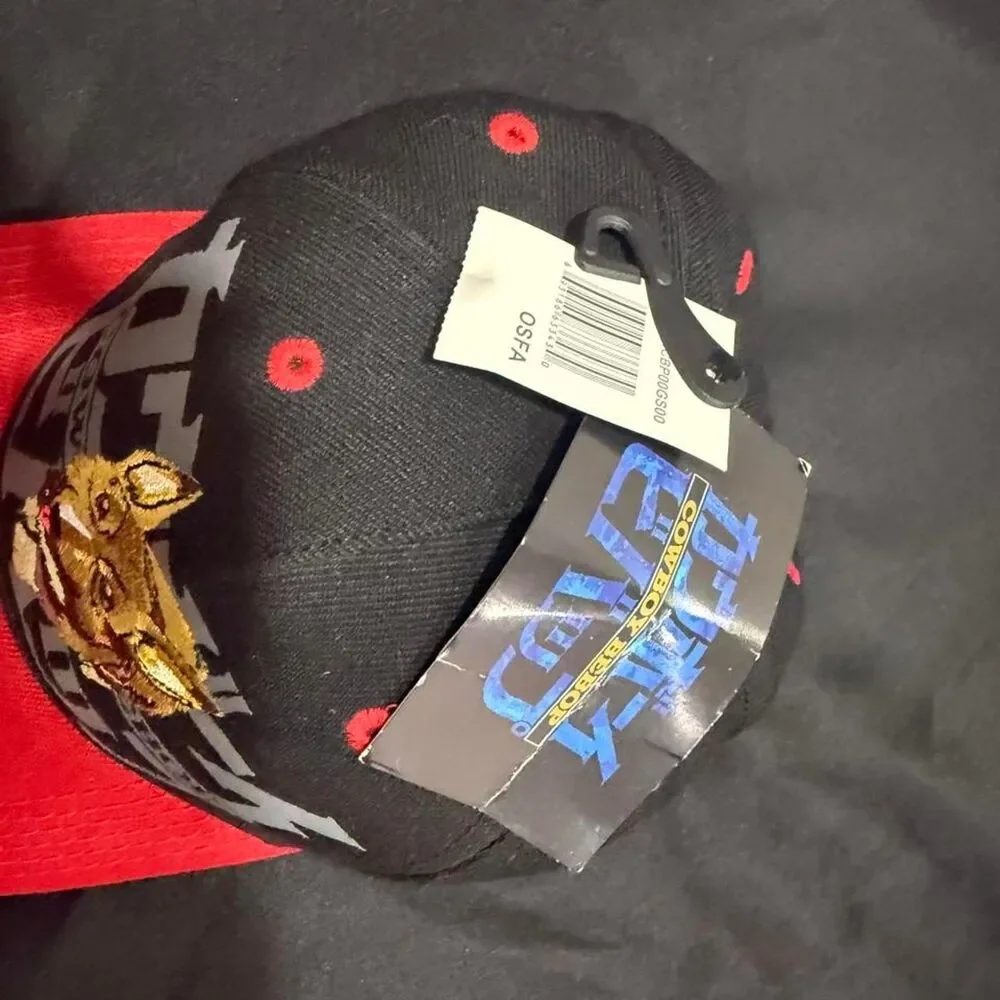 Unbranded Men's Black and Red Hat